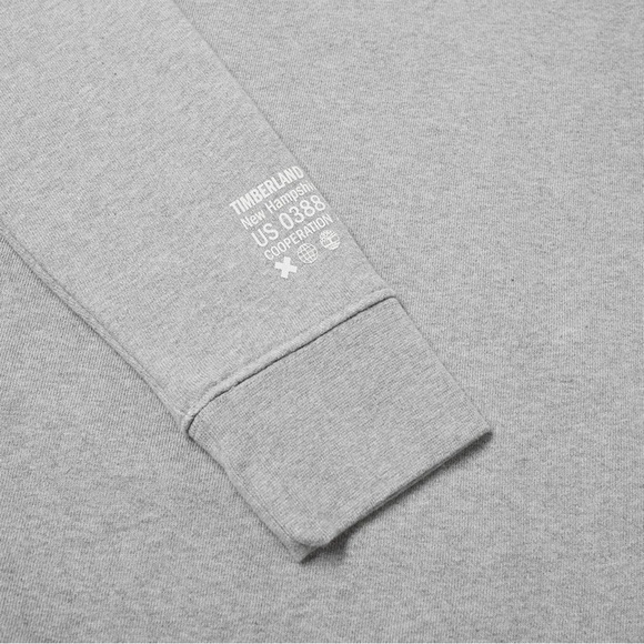 🔥SOLD OUT TIMBERLAND X WOOD WOOD CREW SWEAT SHIRT HEATHER GRAY GREY Size: Large🔥 - Picture 4 of 6
